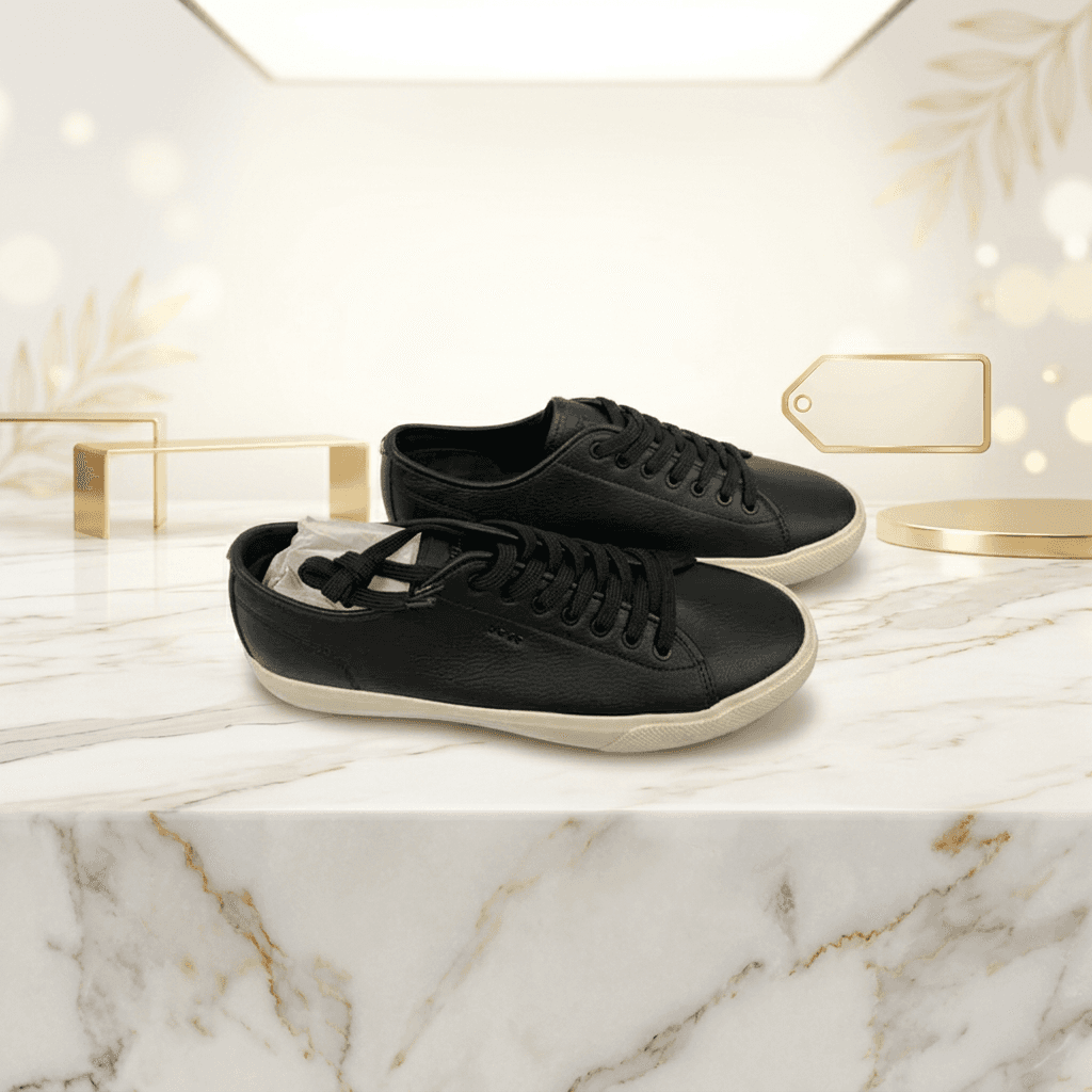 HUGO BOSS Zapatillas Piel Napa Negra — Talla 45 - miniatura 3