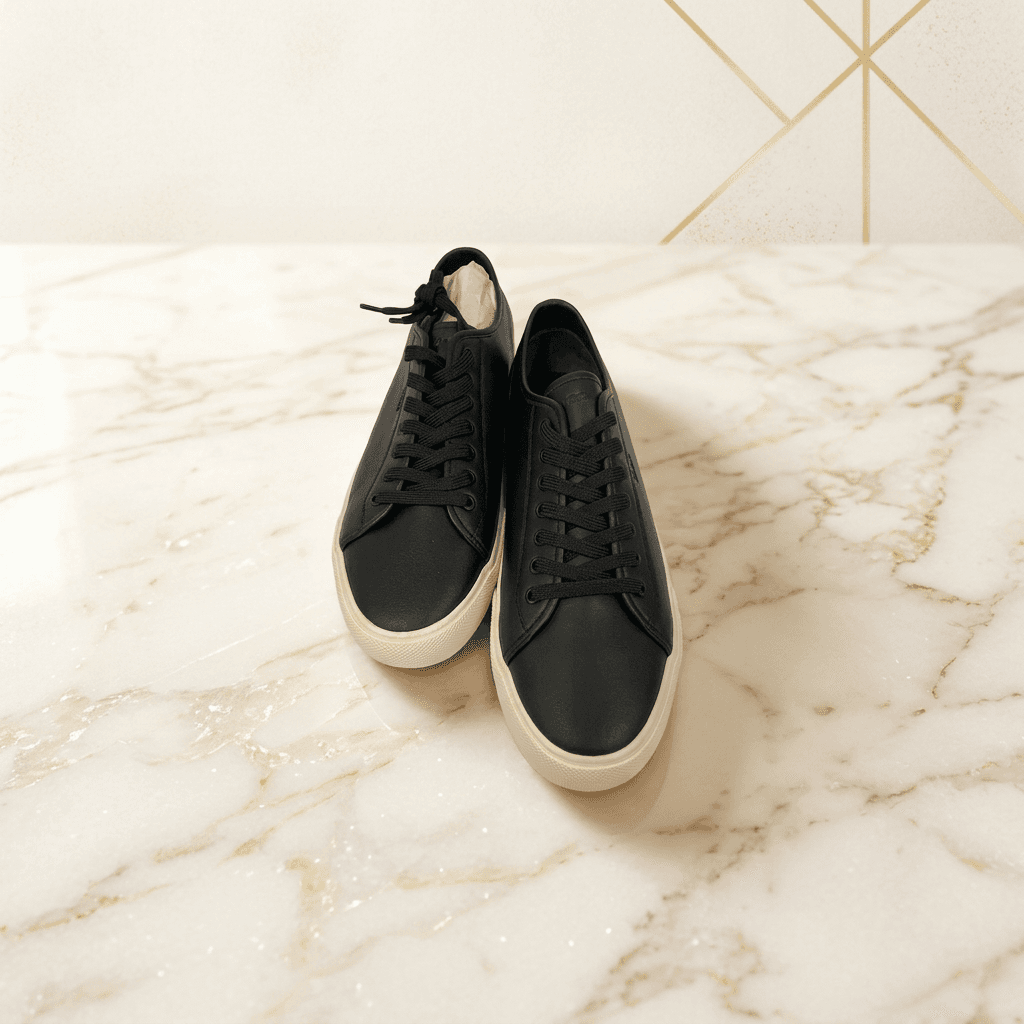 HUGO BOSS Zapatillas Piel Napa Negra — Talla 45 - miniatura 2