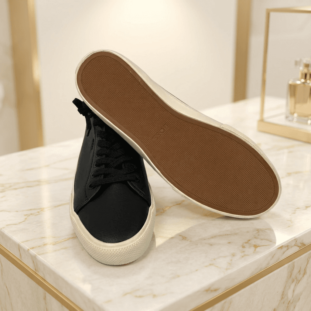 HUGO BOSS Zapatillas Piel Napa Negra — Talla 45 - miniatura 4