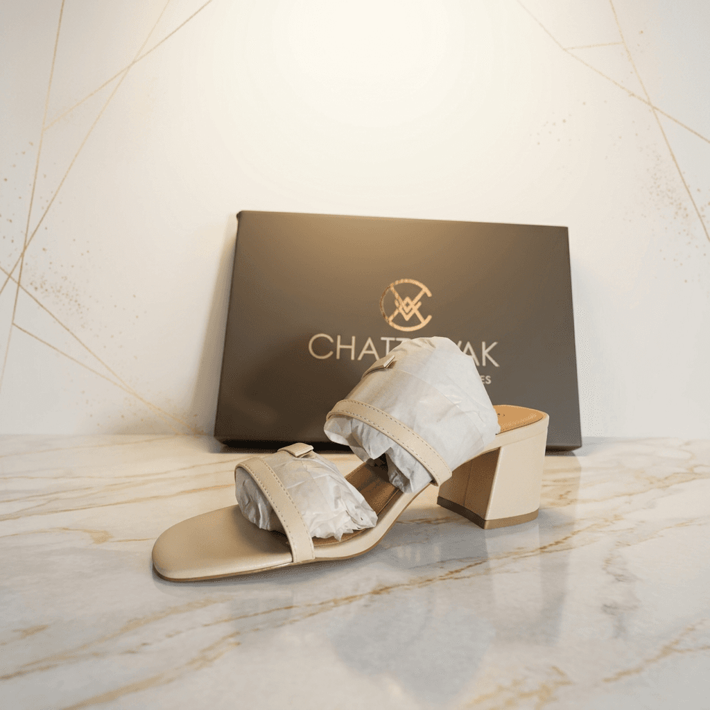 Chattawak Lupin · Sandalias de Tacón Beige — Talla 39