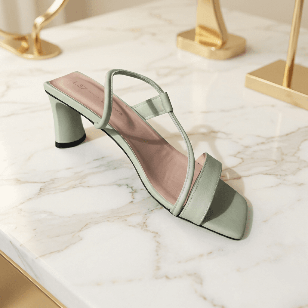 In Love Sandalias Tacón Bajo · Verde Agua — Talla 37 - miniatura 3