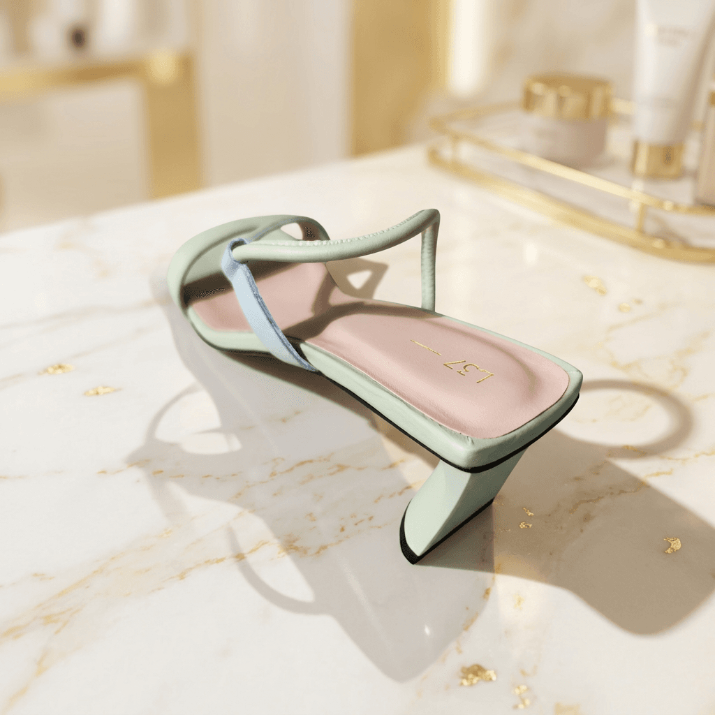 In Love Sandalias Tacón Bajo · Verde Agua — Talla 37 - miniatura 4