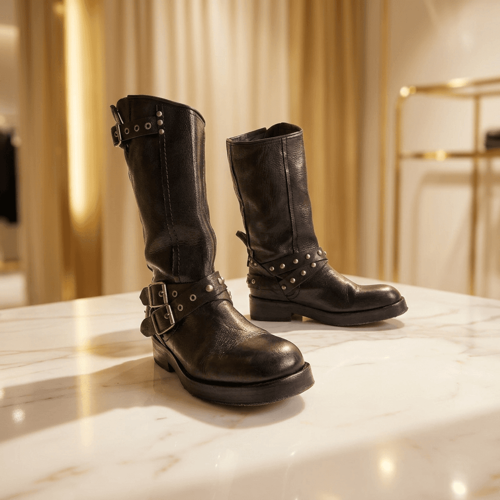 Free People · We The Free Janey Engineer Boot Negro — Botas Biker de Piel - miniatura 2