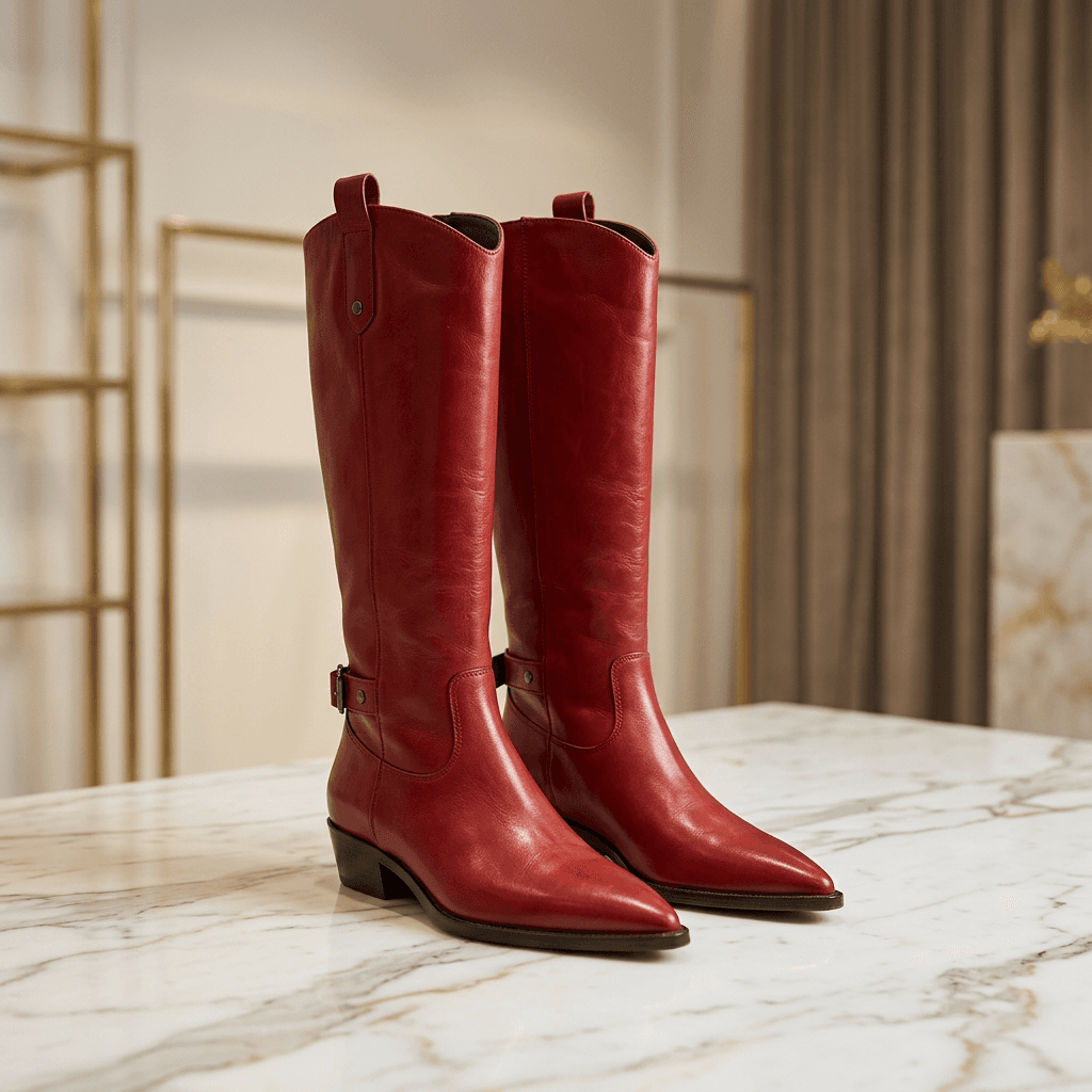 Free People · Allistar Botas Altas de Punta Rojas (Chili Pepper) — Talla 40 - miniatura 2