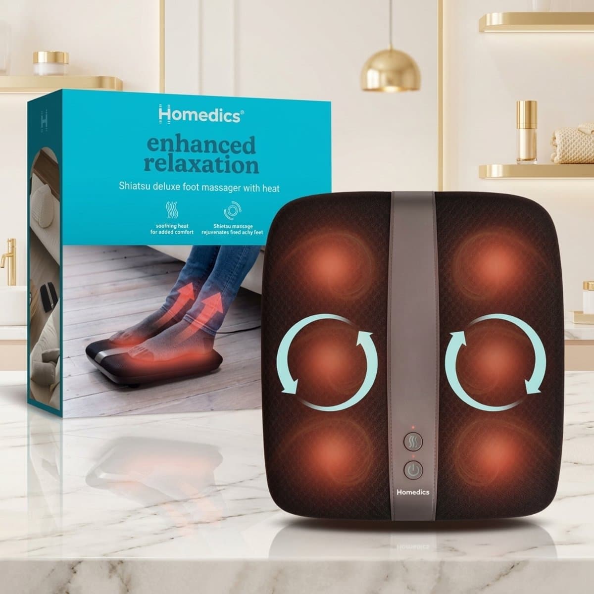 HoMedics Enhanced Relaxation Masajeador de Pies Shiatsu Deluxe