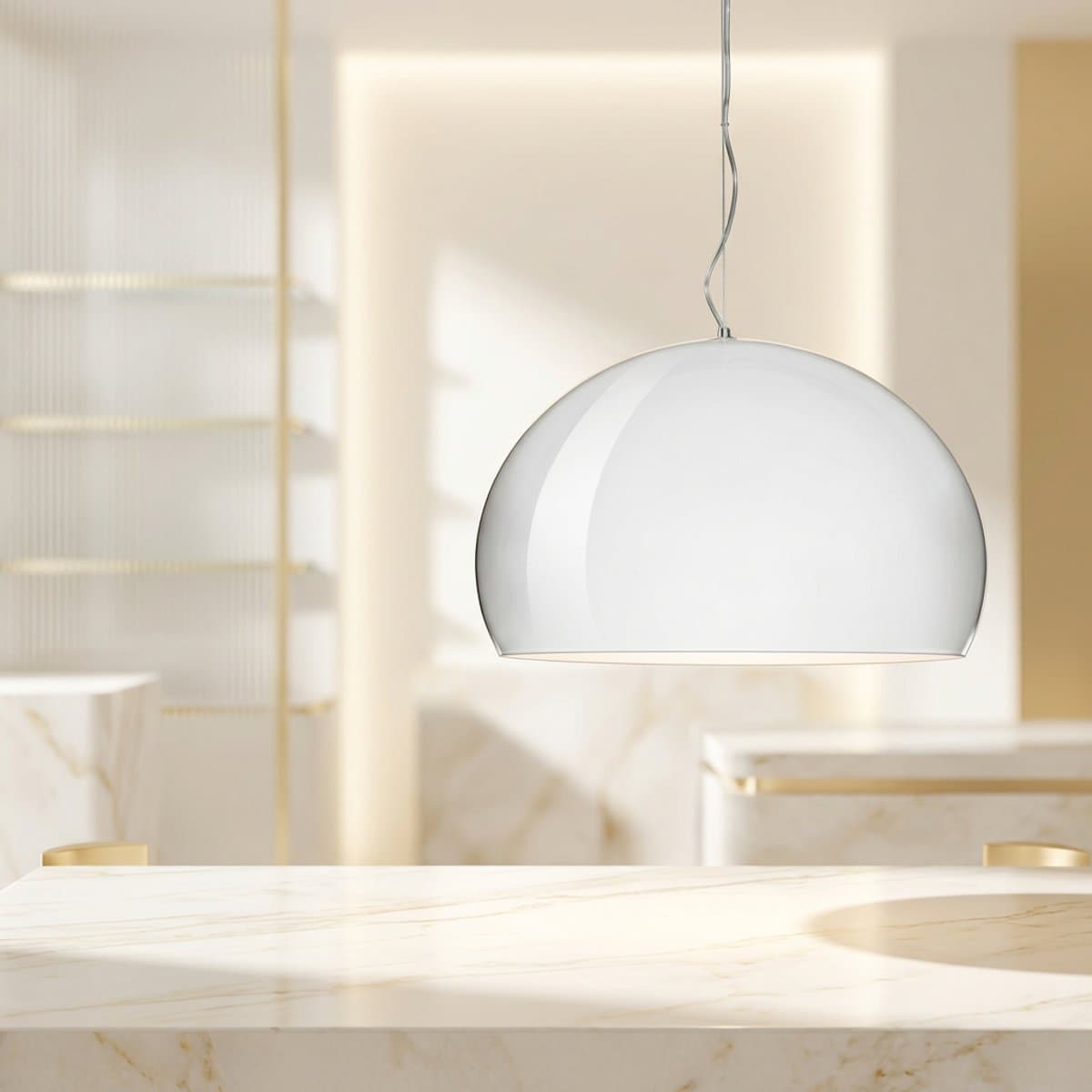 Lámpara Colgante Kartell FL/Y Metal Blanca - imagen 1