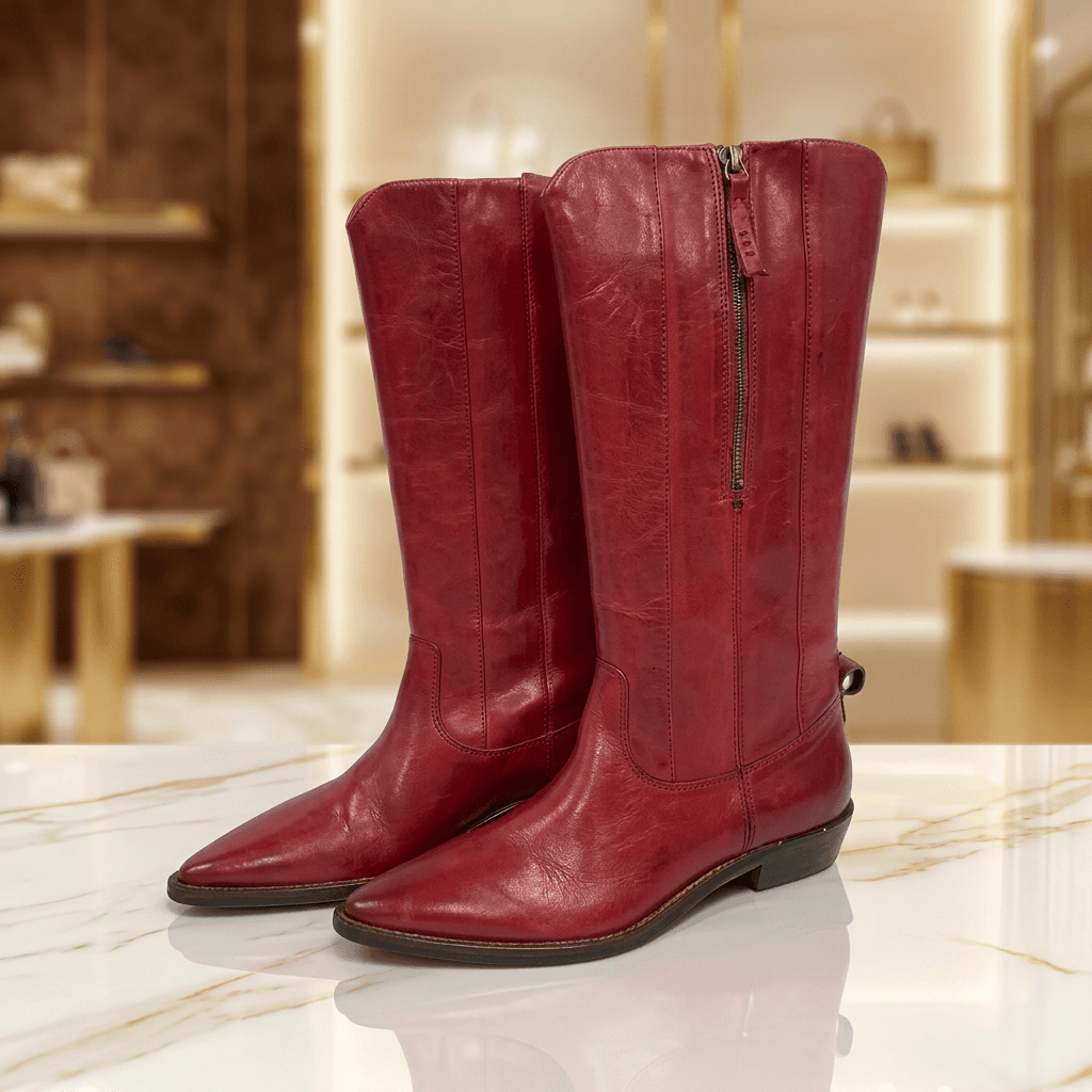 Free People · Allistar Botas Altas de Punta Rojas (Chili Pepper) — Talla 40 - imagen 1