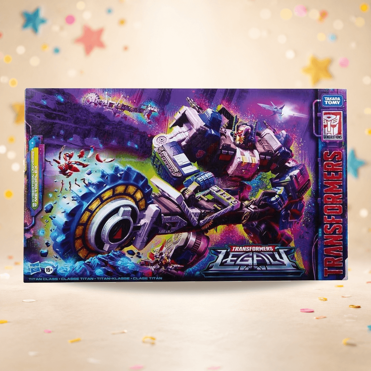 Transformers Legacy Titan · Cybertron Universe Metroplex, 55,5 cm