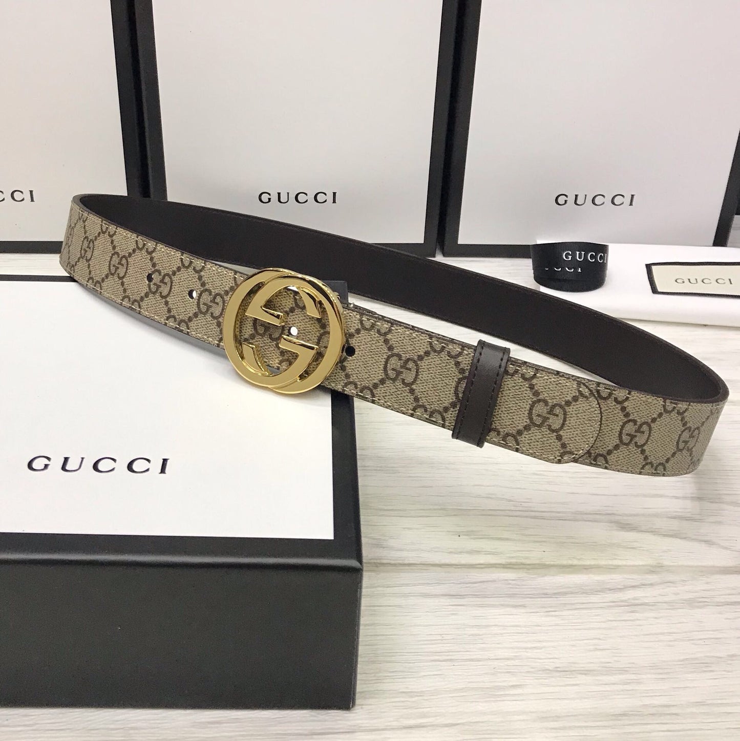 Cinto Dupla Face Gucci 38mm