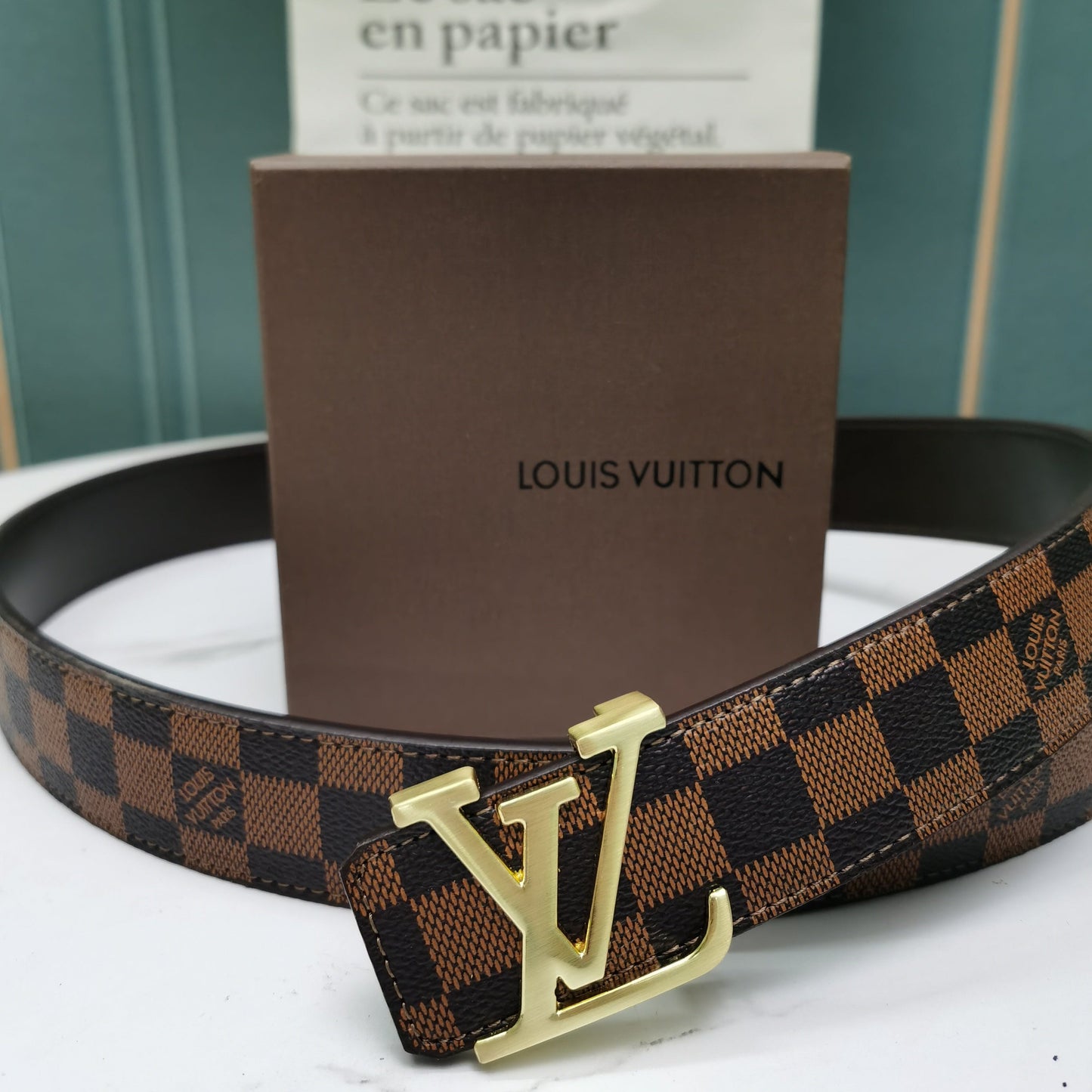 Ceinture Initiales LV 35 mm